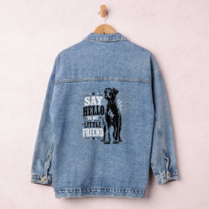 Großer kleiner Freund Great Dane Spaß Jeansjacke
