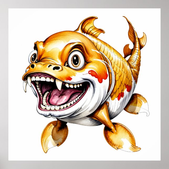 Grosser Koi Carp - Archivkunst Print Poster (Vorne)