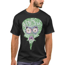 Großer Kopf große Augen Alien Sci-Fi Cartoon