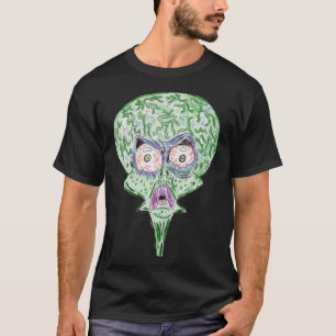 Großer Kopf große Augen Alien Sci-Fi Cartoon T-Shirt