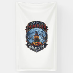 Großer Kürbis-Gläubiger Vogelscheuche Hexenhut Hal Banner