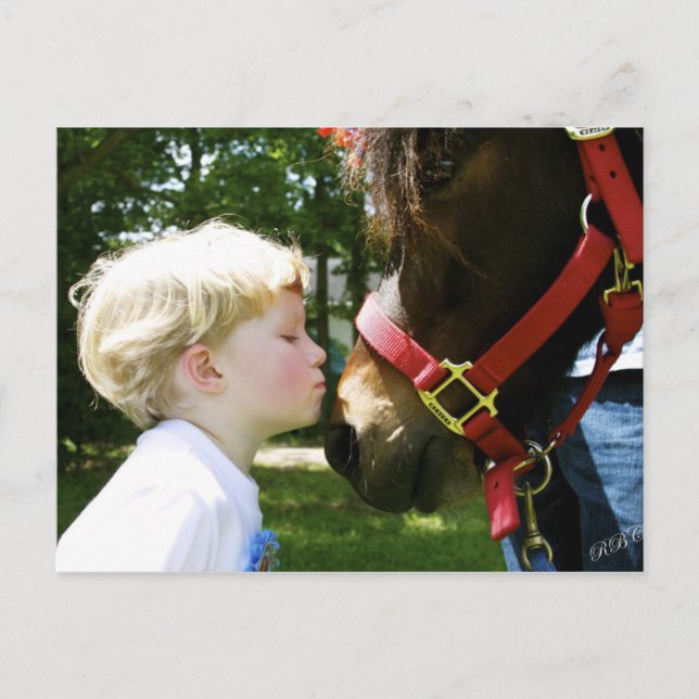 großer Kuss Postkarte (Vorderseite)