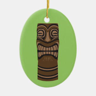 Großer Lächeln Tiki Gott Keramikornament