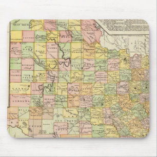 Grosser Landkreis und Bahnplan von Texas Mousepad