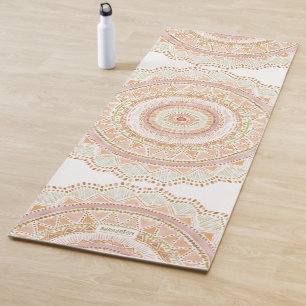 GROSSER LIEBE Rosen-GoldWatercolor Boho Mandala Yogamatte