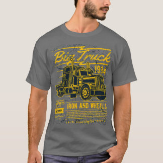 Großer LKW Eisen und Räder Vintage-Design T-Shirt