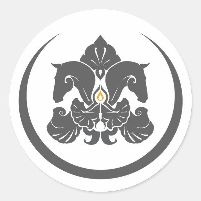 Großer Logo-Aufkleber Runder Aufkleber (Vorderseite)