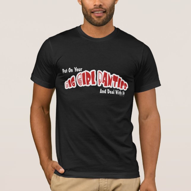 Großer Mädchen-Schlüpfer (dunkel) T-Shirt (Vorderseite)