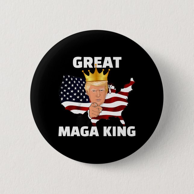 Großer MAGA King Button (Vorderseite)