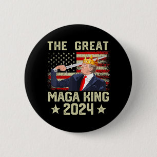 Großer MAGA King Trump Biden Politische Ultra-Mega Button