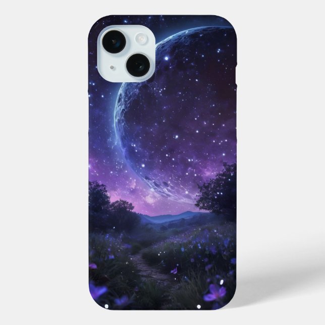 Großer Mond 🌕 Magische Sternennacht Case-Mate iPhone Hülle (Rückseite)