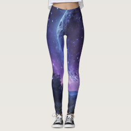 Großer Mond 🌕 Magische Sternennacht Leggings