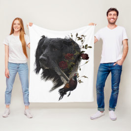 Großer Munsterlander mit Fasan Fleecedecke