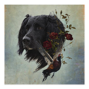 Großer Munsterlander mit Fasan Fotodruck