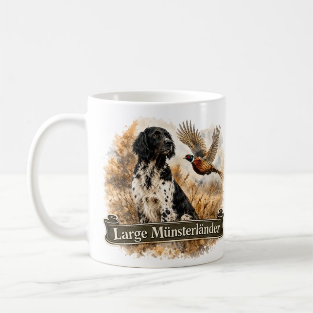 Großer Münsterländer mit Fasan Kaffeetasse (Links)