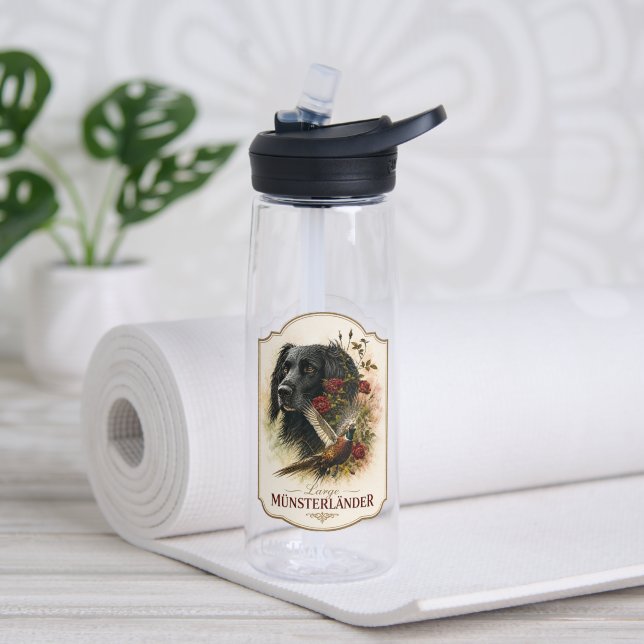 Großer Münsterländer mit Fasan   Trinkflasche (Yoga (gedreht))