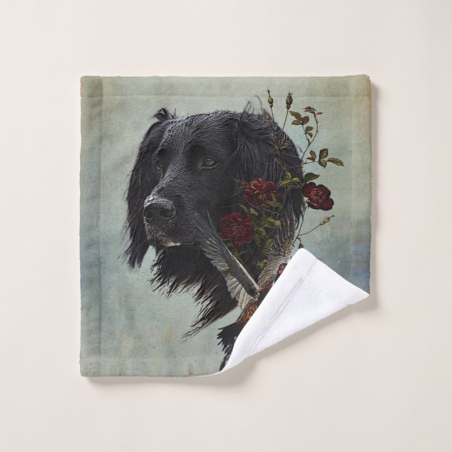 Großer Munsterlander mit Fasan Waschlappen (Waschlappen)