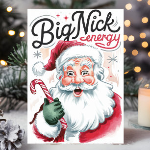 Großer Nick Energy Lustiger Weihnachtsmann Weihnac Feiertagskarte