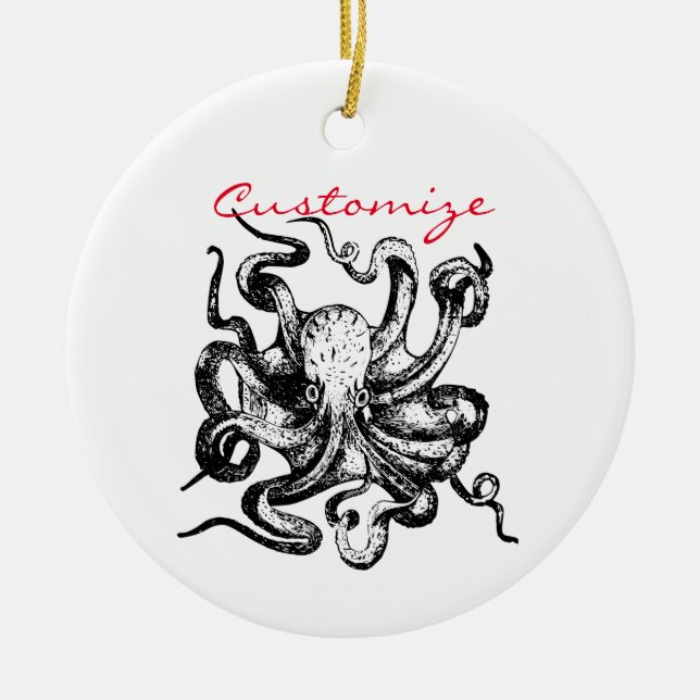 Großer Oktopus Thunder_Cove Keramik Ornament (Vorne)