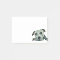 Großer Ol Kopf - Pitbull-HundeAquarell-Malerei