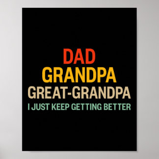 Großer Opa wird besser Vintag für Retro-Fett Poster