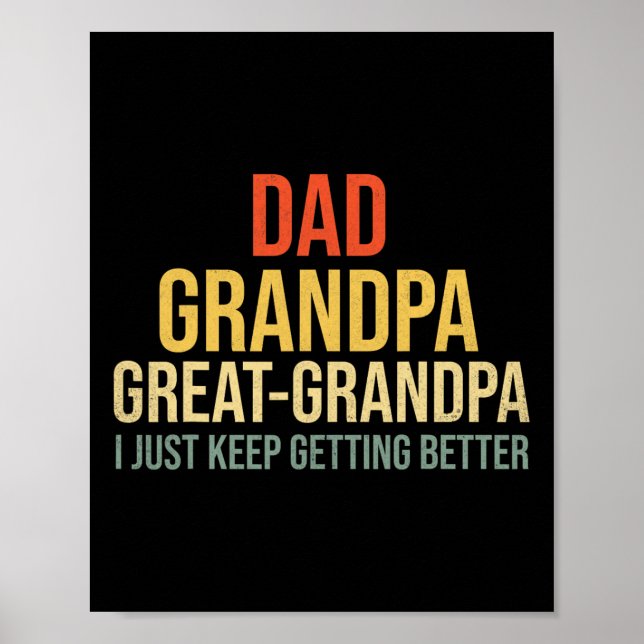 Großer Opa zum Vatertag Poster (Vorne)