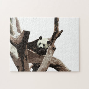 Großer Panda in einer Wildtierzoo-Fotografie. Puzzle