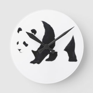 Großer Panda Runde Wanduhr