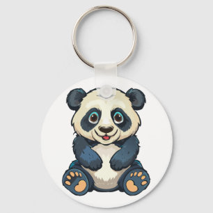 Großer Panda Schlüsselanhänger