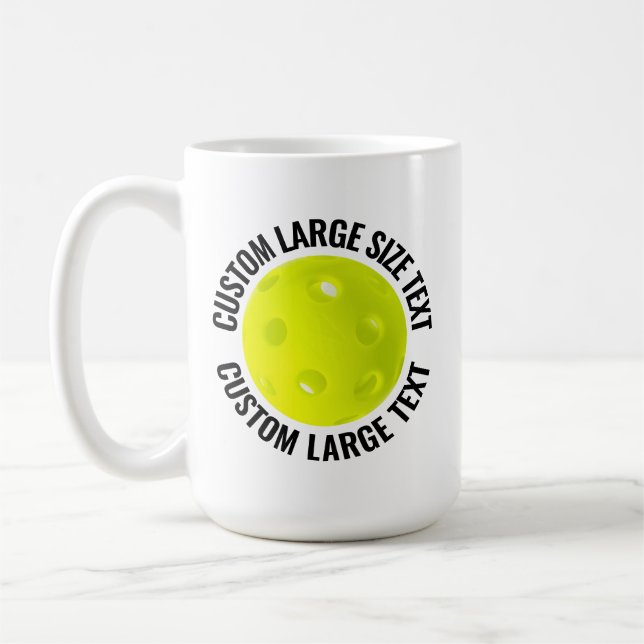 Großer Personalisierter Text Pickleball 0,44l Cust Kaffeetasse (Links)