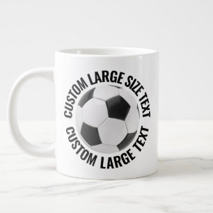 Großer personalisierter Textfußball Custom Soccer  Jumbo-Tasse