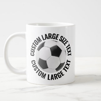 Großer personalisierter Textfußball Custom Soccer Jumbo-Tasse