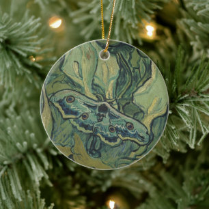 Großer Pfauenspinner von Vincent van Gogh Keramik Ornament