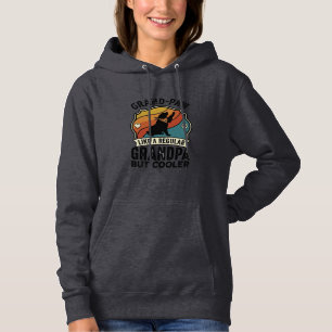 Großer Pfote Opa Hund Retro Sonnenuntergang Bandan Hoodie