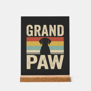 Großer Pfote Vintage Hund Retro Acrylschild