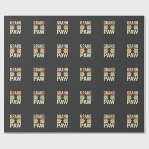 Großer Pfote Vintage Hund Retro Geschenkpapier