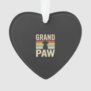 Großer Pfote Vintage Hund Retro Ornament