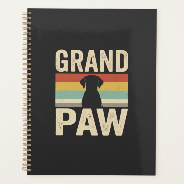 Großer Pfote Vintage Hund Retro Planer (Vorderseite)
