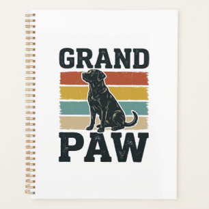 Großer Pfoten Vintage Hund Großvater Shirt Design_ Planer