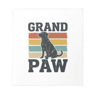 Großer Pfoten Vintage Hund Opa Shirt Design_1 Notizblock