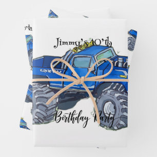 Großer Pick-up-Truck Geschenkpapier Set