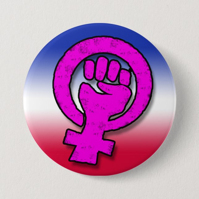 Großer Power für Frauen Button (Vorderseite)