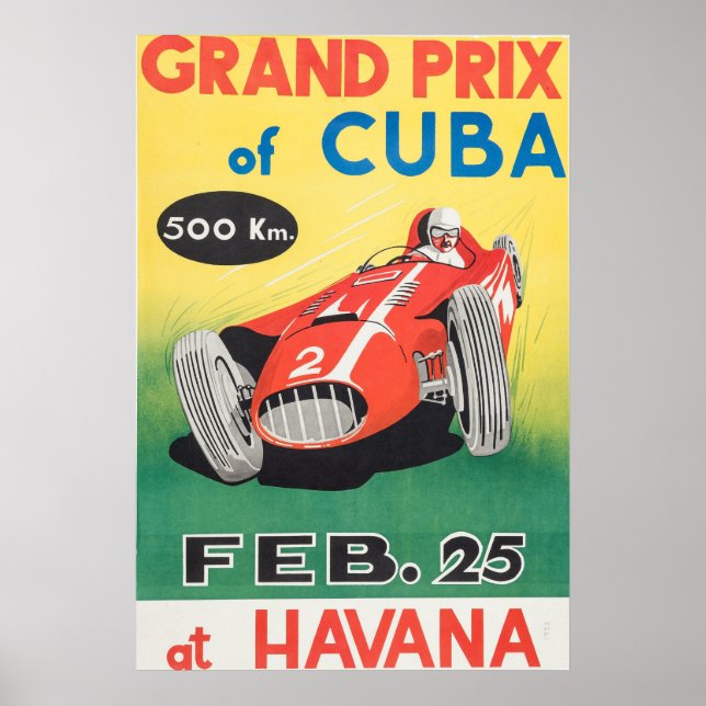 Großer Preis von Kuba-Poster 1958 Poster (Vorne)
