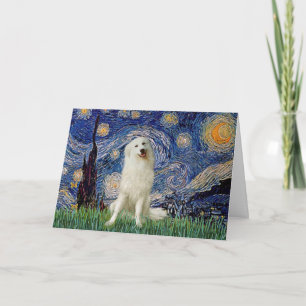 Großer Pyrenäen (3) in Sternennacht (Van Gogh) Dankeskarte