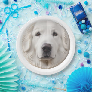 Großer Pyrenäen Hund 3D Inspiriert Pappteller