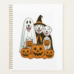 Großer Pyrenäen-Hund Geist Hexe Halloween passend Planer