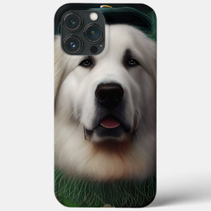 Großer Pyrenäen-Hund im St. Patrick's Day-Kleid Case-Mate iPhone Hülle