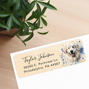 Großer Pyrenäen-Hund Rücksende-Adressetikett
