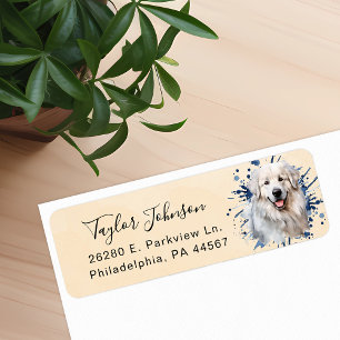 Großer Pyrenäen-Hund Rücksende-Adressetikett