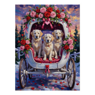Großer Pyrenäen-Hund Valentinstag Poster